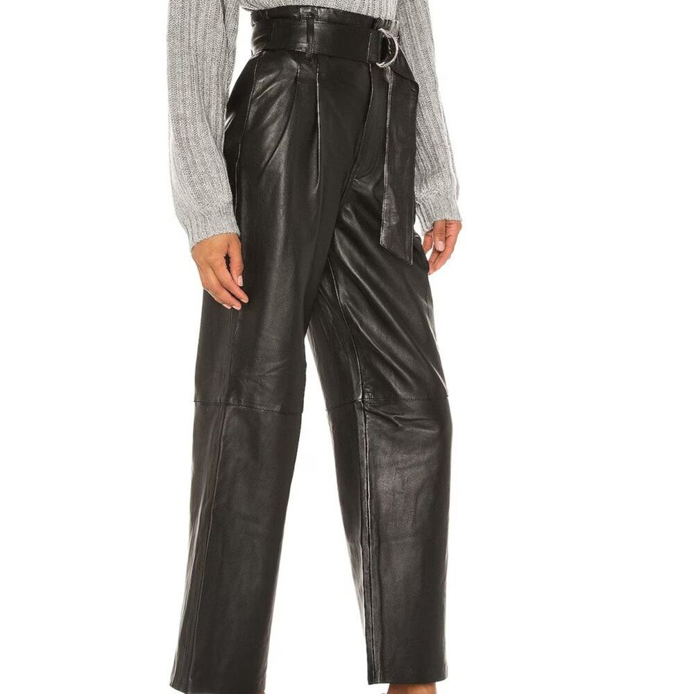 Song of Style Sebastienne Leather Pant in Black NWT Size Small